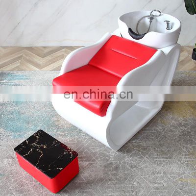 2022 Electric Shampoo Beds Hair Salon Shampoo Chair Hair Washing Salon Bed Unit Modern Shampoo Bowl Bed