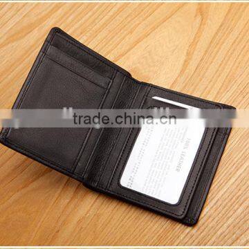 High Quality Vintage Style Genuine Leather Men's Bifold Wallet Small Wallet for Gifts photo-3