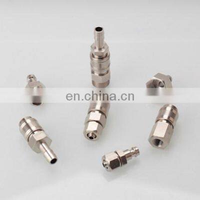 European Style Mini Copper Nickel-plated Air PU Hose Quick Connect Pneumatic Quick Fitting photo-4