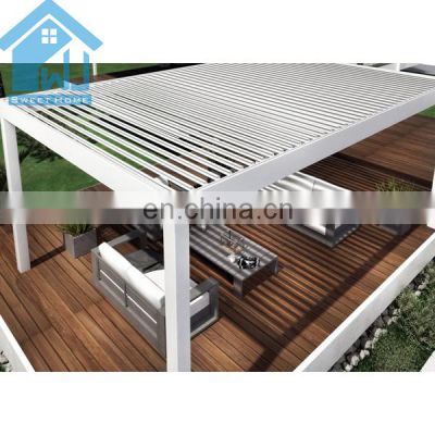 Garden Pergola Motorized Louvered Roof Pergola Kits for Outdoor Swimming Pools