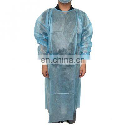 Factory supply disposable isolation gowns PP protective gown LEVEL 1 SMS surgical gown