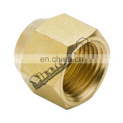 Refrigeration Brass Fitting Straight Knurling Brass Inserts Nut Self-Locking Blind Threaded Inserts Brass Nut photo-4