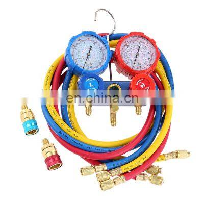CT-536ALB Aluminium Manometer-Set für HVAC-Kälteanlagen und Autoklimaanlagen. Aufladung für R134A, R502, R410A, R404. Verteilerblock photo-2
