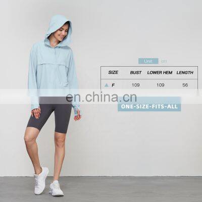 Cool Felling Long Zip Up Sleeve Sports Jackets Custom Womens Hooded Yoga Tops With Thumb Hole photo-3