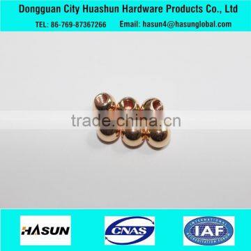 Bead Shape Precision CNC Female Thread Brass Parts Brass Cap photo-6