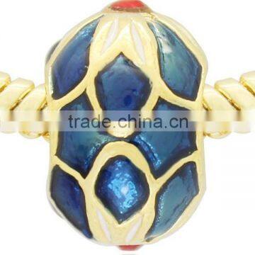 Enameled Easter Faberge Egg Bead for European Charms Bracelet photo-6