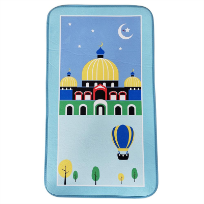 Muslim foldable prayer mat wholesale with pocket islamic plain prayer mat sejadah prayer mat with  backrest