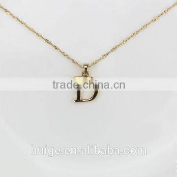 Yiwu Factory Low Price Hot Sales Gold Plated Jewellery Customize Letter D Pendant Necklace