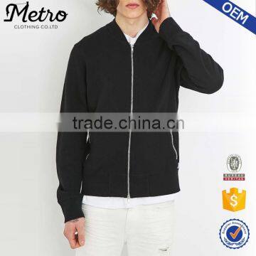 Wholesale Mens Black Zip - Up Bomber Jackets