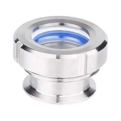 Glass Tube Circular Thread Welded Slipknot Observation Barrel Flange 316304 Stainless Steel Loose-jointed Sight Glass