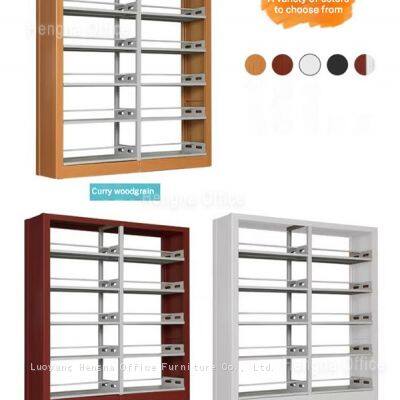 Library Shelving System | HN-SD02 | Adjustable Height | Rounded Corners Safety | Dust-Proof Base | Public Library- Verified Factory