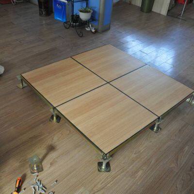 Anti-static Floor, Full Steel With Wood Grain Veneer and Cement Filling, 600*600*35 Computer Room Movable Floor
