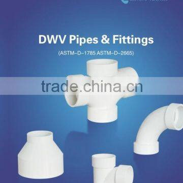 ASTM -D-2665 standard plastic UPVC raw material DWV pipe and fittings