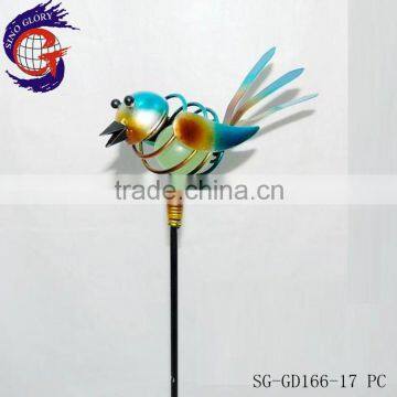 garden stake metal birds with glow in dark bird stake