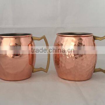 Bigger Brass Handle 304# Stainless Steel Solid Copper Plated Old Dutch International Moscow Mule 16-Ounce Copper Mug photo-3