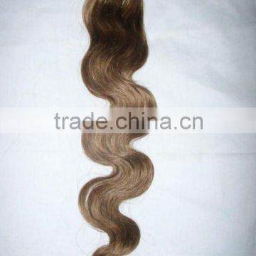 Body wave human hair extension in different color