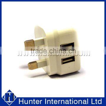 Best UK CE Approval White Dual USB Mains Charger