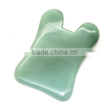 Wholesale Thickening type Scraping Natural green Jade stone for health