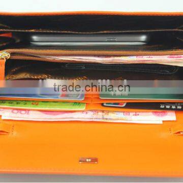 High Qualily RFID Blocking Security Genuine Leather Women Purse With Detachable Straps photo-6