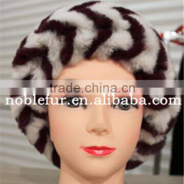 fashion lady rabbit fur hat \best- selling dark purper red