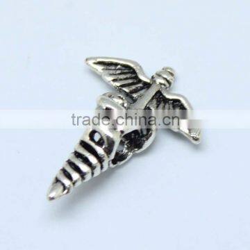 Wholesale Dragonfly Shape Zinc Alloy Beads with Round Hole for Bracelets