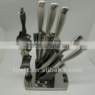 8pcs stainless steel hollow handle good quality kitchen knife