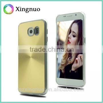 High Quality PC Back Cover Bumper Frame + Aluminum Metal Phone Back Case for samsung s6