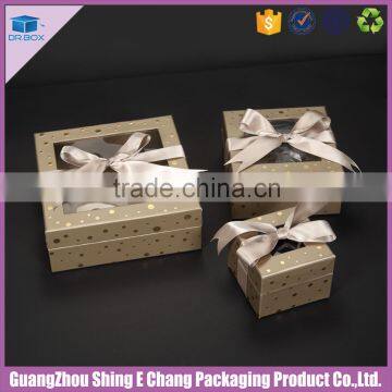 High Quality Factory Manufacter Paper Gift Packaging Box With Window/ribbon photo-2