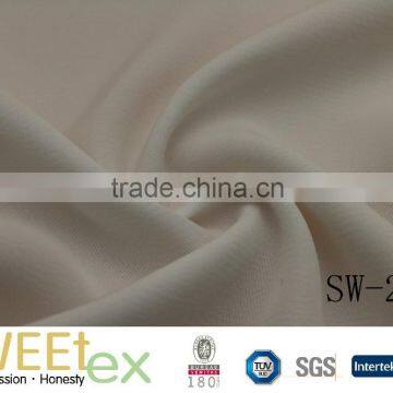 two way bi-stretch double layer 100% Poly chiffon twill crepe fabric