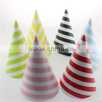 lovely paper party hats with stipe image