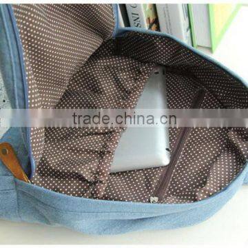 Fashion Floral Lace +Denim Canvas Women Bag Backpack School Bag For Teenagers Ladies Girl Back Pack Schoolbag Bagpack photo-4