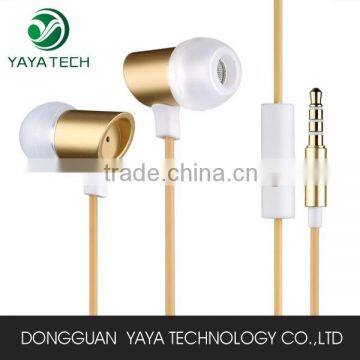 Luxury Gold Plated High Grade TPE Wire Stereo Earphone Bass Sound Earphone