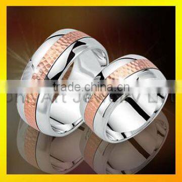 Fashion jewelry stainless steel custom rings wedding couple rings