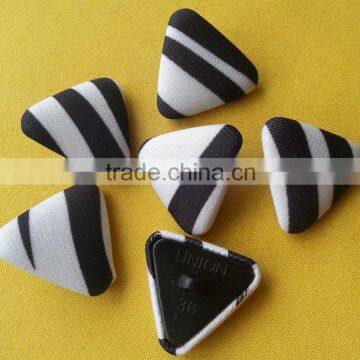 Triangle Shape Fabric Covered Shank Button -- F1506 photo-4