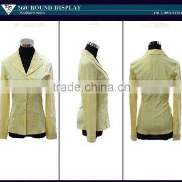 2016 Ladies' Plain T-shirts OEM Service Lapel Collar Casual Suit Design Custom Shirts photo-4