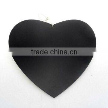 creative hang heart style wood blackboard /MDF blackboard