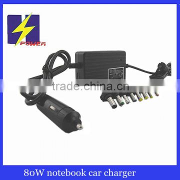 DC-DC car power supply 80W universal laptop adapter with USB 5V 1A