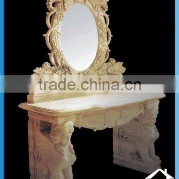 Classical style stone pedestal sink