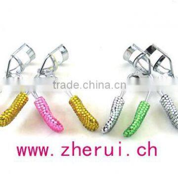 fashion colourful bling rhinestone eyelash curler