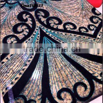 cheap fashion velvet fabric african velvet lace fabric with french lace