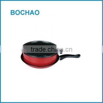 Carbon steel Nonstick 1pcs stock pots and 1pcs fry pan sets with glass lid