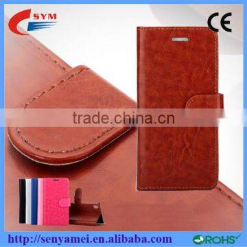 2015 Wholesale fashion flip leather wallet case for sony xperia z4