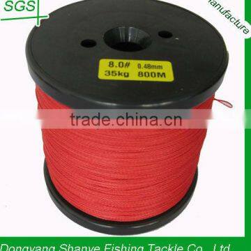 80LB Braided Fishing Line Red 100% Polyethylene Fiber---SUNBANG