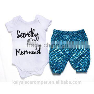 Summer girls boutique clothing spring 2016 mermaid baby clothes baby boy dress clothes