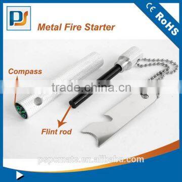 magnesium camping knife fire starter with whistle for outdoor survival