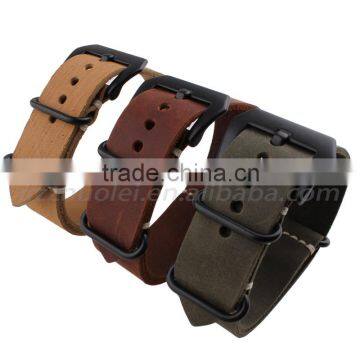 Vintage italian leather strap watch 24mm watch strap leather