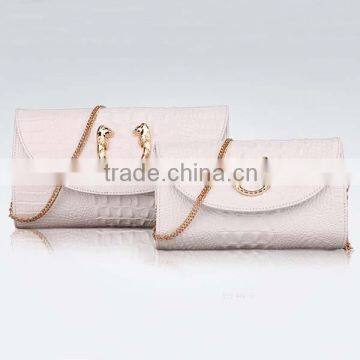 Newest Fashion pu Leather Luxury Women Bag With Metal Chain