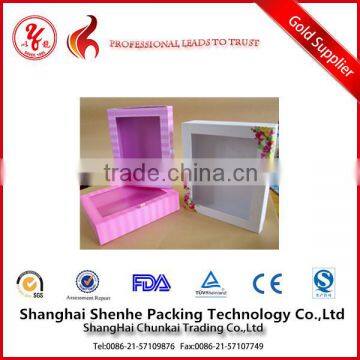 square cardboard carton paper box with pvc window