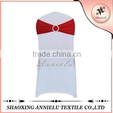 Red series wedding spandex chair sash with buckle