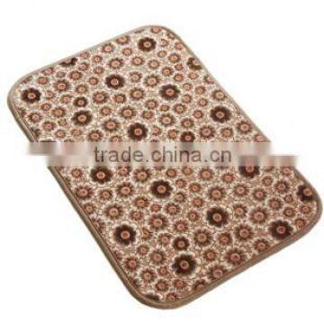 coral fleece floor mat with anti-slip base